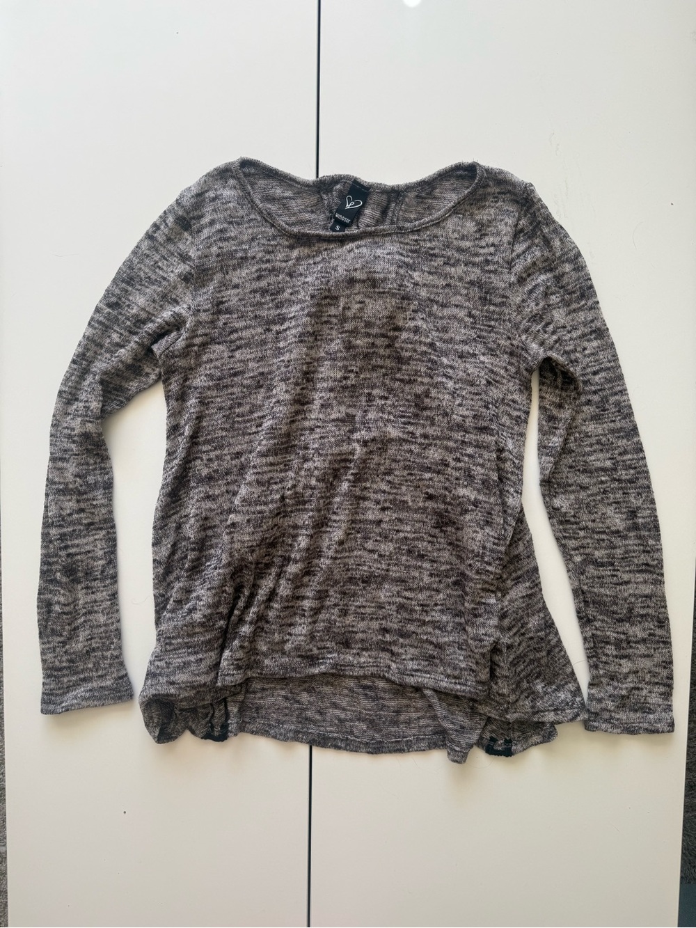 Windsor Heathered Taupe Scoop Neck Knit Top